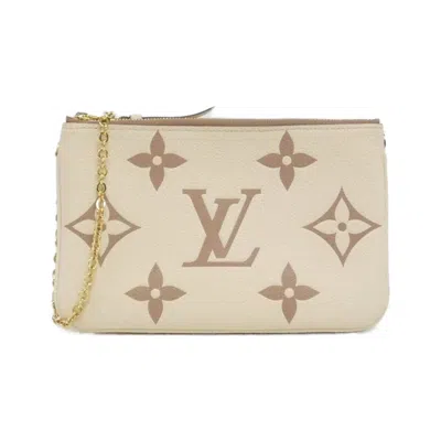 Pre-owned Louis Vuitton Cream Leather Pochette Shoulder Bag ()