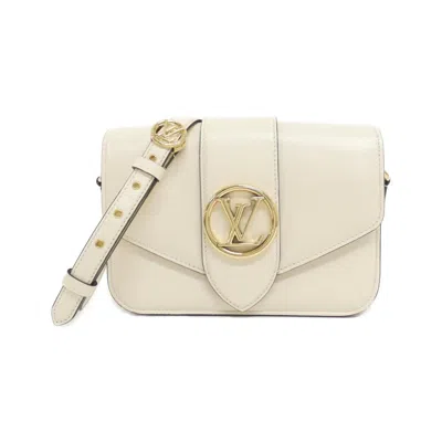 Pre-owned Louis Vuitton Cream Leather Shoulder Bag ()