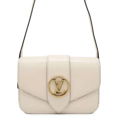 Pre-owned Louis Vuitton Cream Leather Shoulder Bag ()