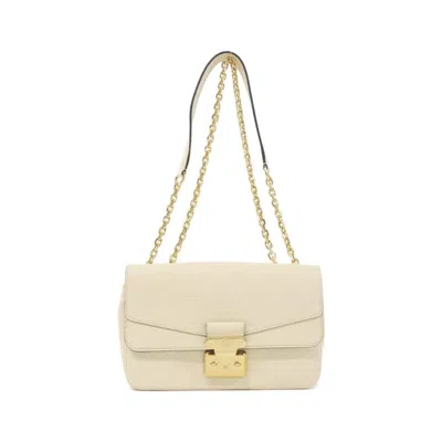 Pre-owned Louis Vuitton Cream Leather Shoulder Bag () In White