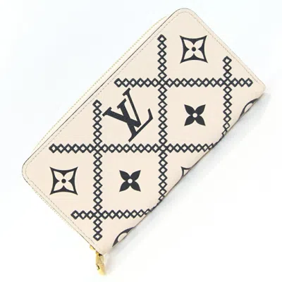 Pre-owned Louis Vuitton Cream Monogram Empreinte Long Wallet (bi-fold) ()