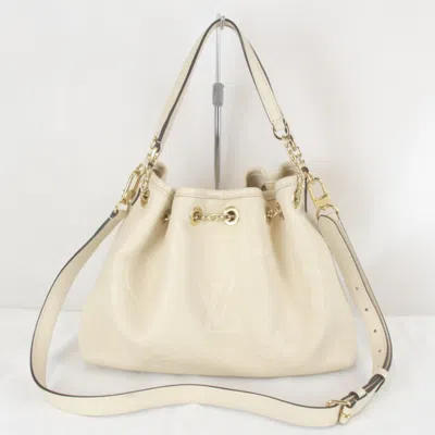 Pre-owned Louis Vuitton Cream Monogram Empreinte Shoulder Bag () In White