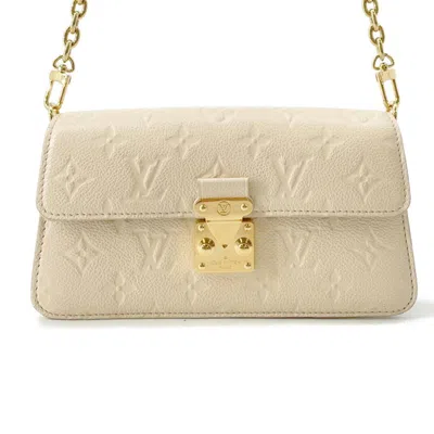 Pre-owned Louis Vuitton Cream Monogram Empreinte Shoulder Bag () In White