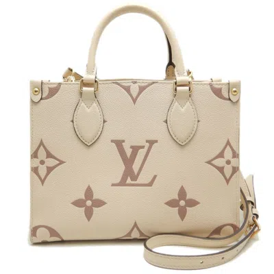 Pre-owned Louis Vuitton Cream Monogram Empreinte Tote Bag ()