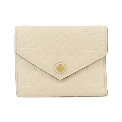 Pre-owned Louis Vuitton Cream Monogram Empreinte Wallet (tri-fold) ()