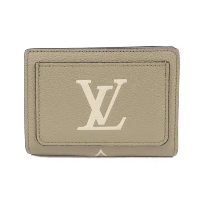 Pre-owned Louis Vuitton Cream Tourterelle Leather Wallet (bi-fold) () In Multi