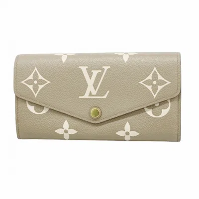 Pre-owned Louis Vuitton Cream Tourterelle Long Wallet (bi-fold) () In Multi