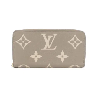Pre-owned Louis Vuitton Cream Tourterelle Monogram Empreinte Long Wallet (bi-fold) () In Multi