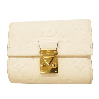 Pre-owned Louis Vuitton Cream Wallet (bi-fold) () In White