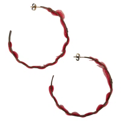 Pre-owned Louis Vuitton Creoles Dark Gold Metal Hoop Earrings In Multi