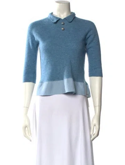 Pre-owned Louis Vuitton Crew Neck Sweater In Blue