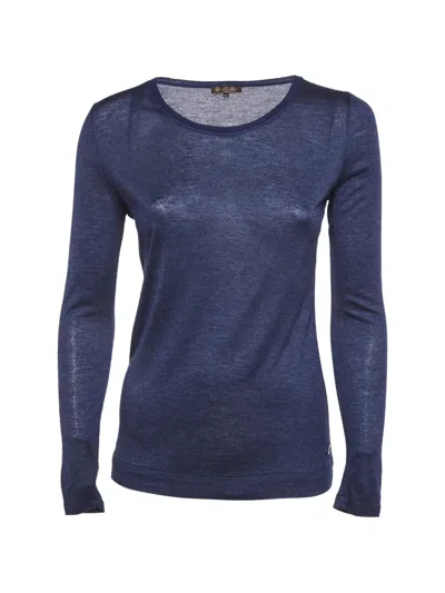 Pre-owned Louis Vuitton Crew-neck Long-sleeve T-shirt In Blue
