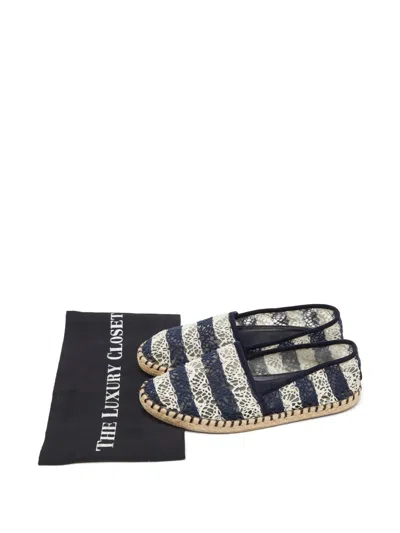 Pre-owned Louis Vuitton Crochet Espadrilles In Blue