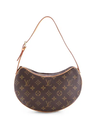 Pre-owned Louis Vuitton Croissant Handbag Monogram Canvas Pm Hobo Bag In Brown