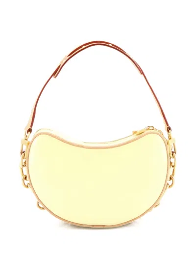 Pre-owned Louis Vuitton Croissant Nm Handbag Monogram Vernis Pm Crossbody Bag In Yellow