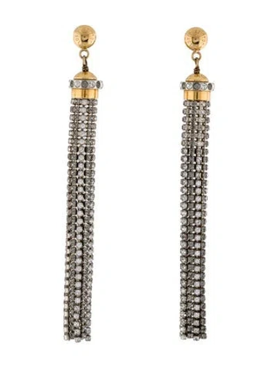 Pre-owned Louis Vuitton Crystal All The Jazz Drop Earrings In Multicolor