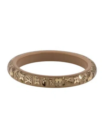 Pre-owned Louis Vuitton Crystal & Resin Inclusion Bangle Bracelet, 8" In Multicolor