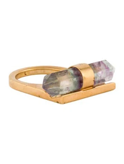 Pre-owned Louis Vuitton Crystal Cocktail Ring In Transparent