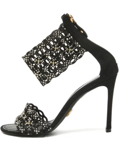 Pre-owned Louis Vuitton Crystal-embellished Sandals