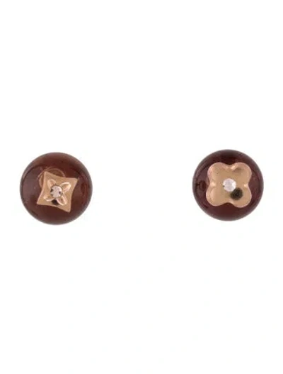 Pre-owned Louis Vuitton Crystal Inclusion Stud Earrings In Multicolor