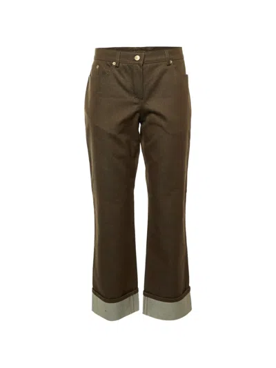 Pre-owned Louis Vuitton Cuffed Jeans In Brown