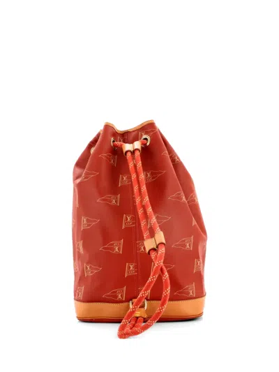 Pre-owned Louis Vuitton Cup Saint Tropez Drawstring Bag Coated Canvas Backpack In Multi