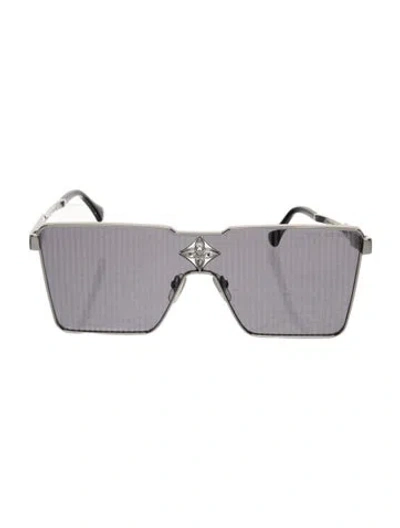 Pre-owned Louis Vuitton Cyclone Square Sunglasses In Silver