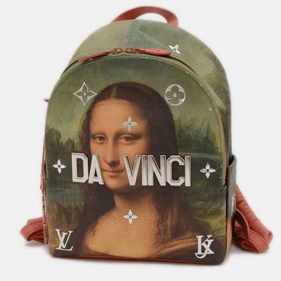 Pre-owned Louis Vuitton Da Vinci Palm Springs Canvas Backpack In Multi