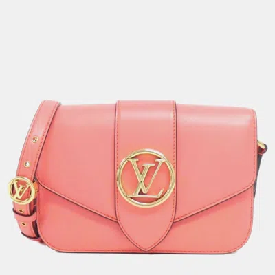 Pre-owned Louis Vuitton Dahlia Leather Lv Pont 9 Shoulder Bag