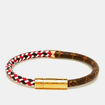 Pre-owned Louis Vuitton Daily Confidential Escape Monogram Canvas Bracelet In Multi