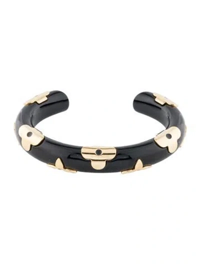 Pre-owned Louis Vuitton Daily Monogram Bracelet, 6" In Black