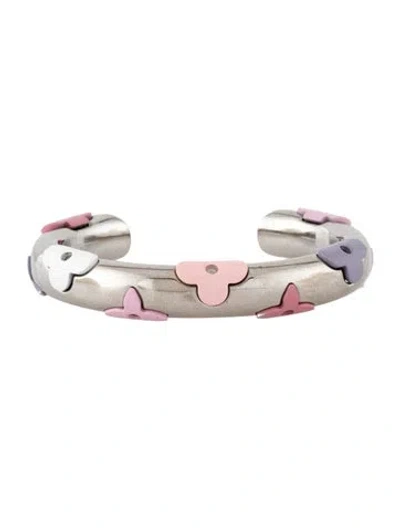 Pre-owned Louis Vuitton Daily Monogram Cuff Bracelet, 6.25" In Multicolor