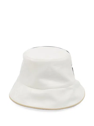 Pre-owned Louis Vuitton Dailygram Jacquard Bucket Hat In White