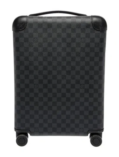 Pre-owned Louis Vuitton Dameir Graphite Horizon 55 Business Suitcase In Brown