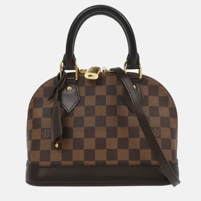 Pre-owned Louis Vuitton Damier Alma Bb 2way Handbag In Brown