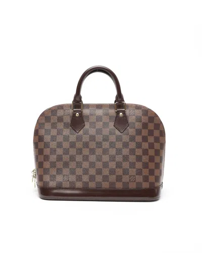 Pre-owned Louis Vuitton Damier Alma Pm Bag In Brown