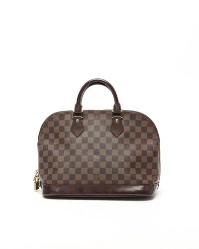 Pre-owned Louis Vuitton Damier Alma Pm Bag In Brown
