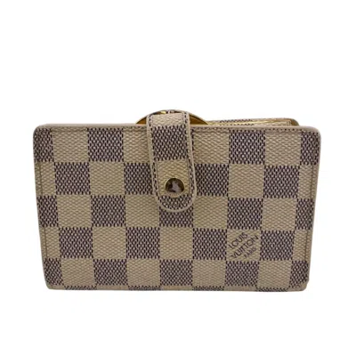 Pre-owned Louis Vuitton Damier Azur Azur Damier Canvas Ivory White Ivory Wallet (bi-fold) ()