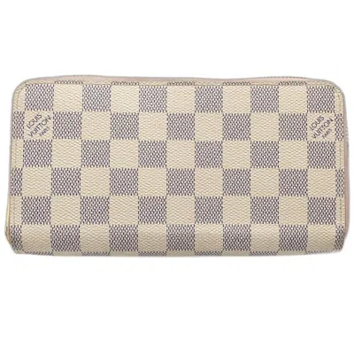 Pre-owned Louis Vuitton Damier Azur Azur Rose Ballerine Damier Azur Long Wallet (bi-fold) () In Azur, Rose Ballerine
