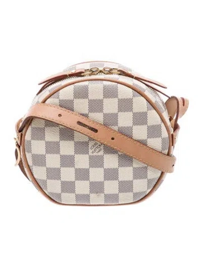 Pre-owned Louis Vuitton Damier Azur Boite Chapeau Souple Pm In Neutral