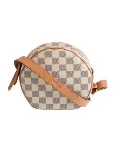 Pre-owned Louis Vuitton Damier Azur Boîte Chapeaux Souple Pm In Neutral