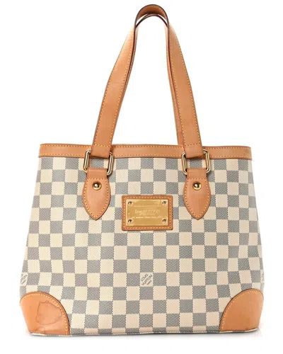 Pre-owned Louis Vuitton Damier Azur Canvas Hampstead Pm (authentic )