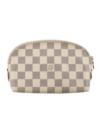 Pre-owned Louis Vuitton Damier Azur Cosmetic Bag In Neutrals