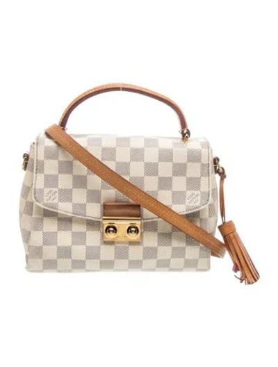 Pre-owned Louis Vuitton Damier Azur Croisette In Neutral