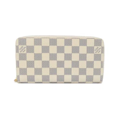 Pre-owned Louis Vuitton Damier Azur Damier Azur Damier Azur Long Wallet (bi-fold) () In Blue