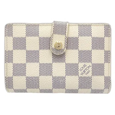 Pre-owned Louis Vuitton Damier Azur Damier Azur Damier Azur Wallet (bi-fold) () In Blue