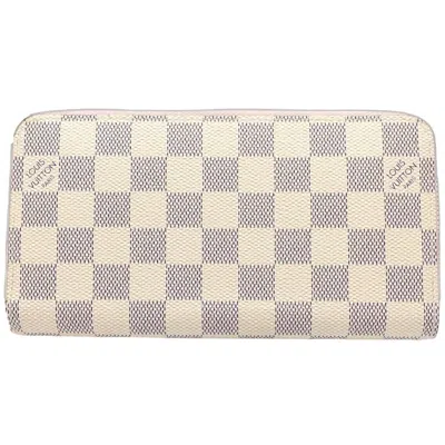 Pre-owned Louis Vuitton Damier Azur Damier Azur Long Wallet (bi-fold) () In Blue