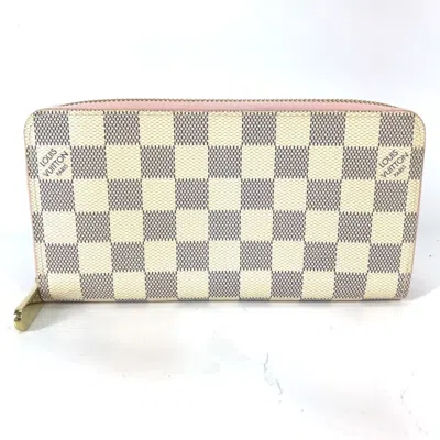 Pre-owned Louis Vuitton Damier Azur Damier Azur Rose Ballerine White Damier Azur Long Wallet (bi-fold) (pre-ow In Damier Azur, Rose Ballerine, White