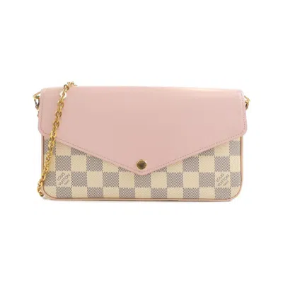 Pre-owned Louis Vuitton Damier Azur Damier Azur Rose Damier Azur Pochette Shoulder Bag ()
