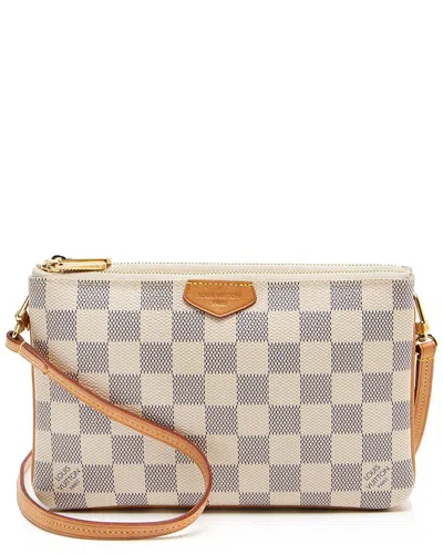 Pre-owned Louis Vuitton Damier Azur Double Zip Pochette (authentic Pre-loved)
